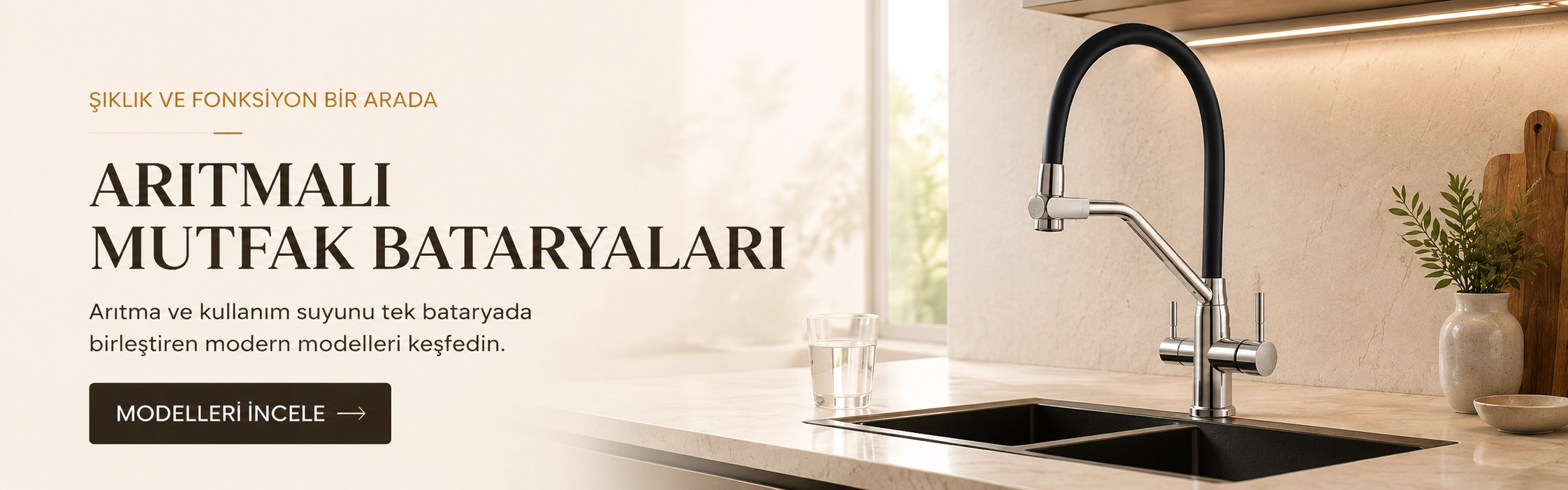 3 yollu arıtmalı mutfak bataryaları